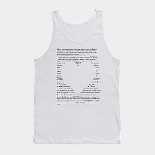 Love in many languages Tank Top